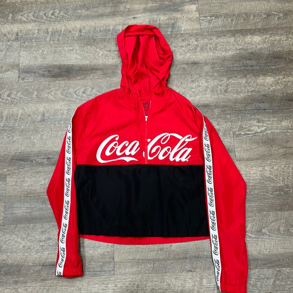 Coca-cola cropped windbreaker jacket